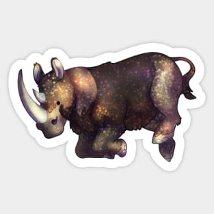 Cozy Woolly Rhinoceros Sticker